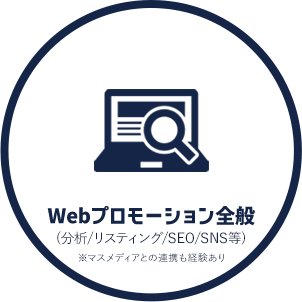 Webプロモーション全般(分析/リスティング/SEO SNS等) ※マスメディアとの連携も経験あり